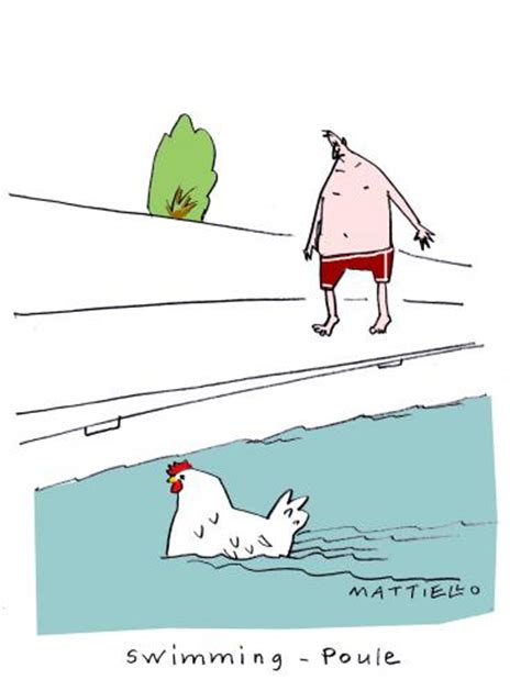 Swimming Poule Von Mattiello Philosophie Cartoon Toonpool