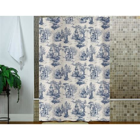 provence blue french toile shower curtain bed bath and beyond 36541906