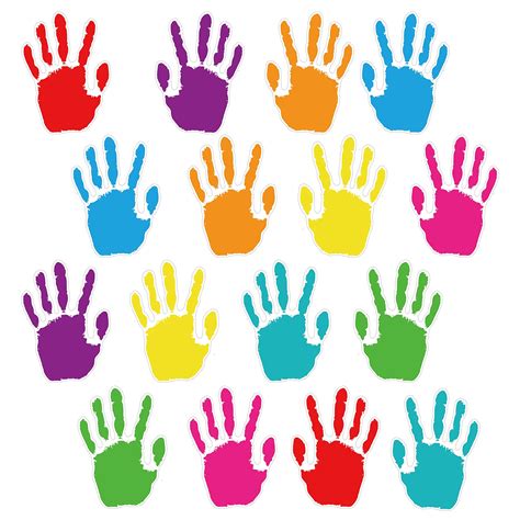 Coloured Handprints Clipart