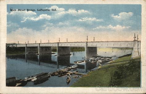 Main Street Bridge Lafayette In Postcard