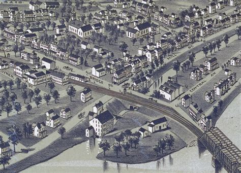 1893 Panoramic Map Of Morrisville Bucks County Pennsylvania Etsy
