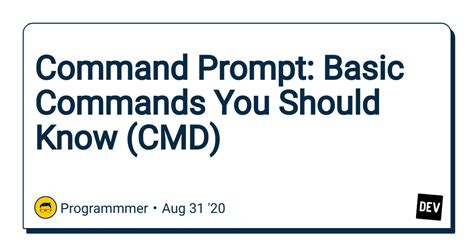 Windows Cmd Commands Command Prompt Basic Commands You Should Know