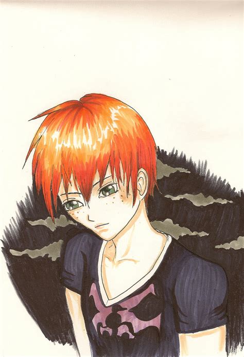 Red Haired Anime Boy By Peevelmouse On Deviantart