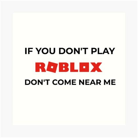 Roblox Art Print By Cute Liz Redbubble