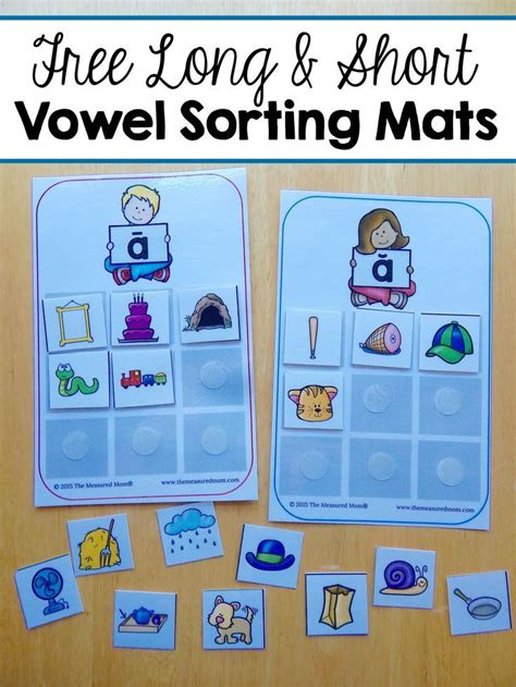 Sorting Mats For Short And Long Vowels Vowel Activities Long Vowels
