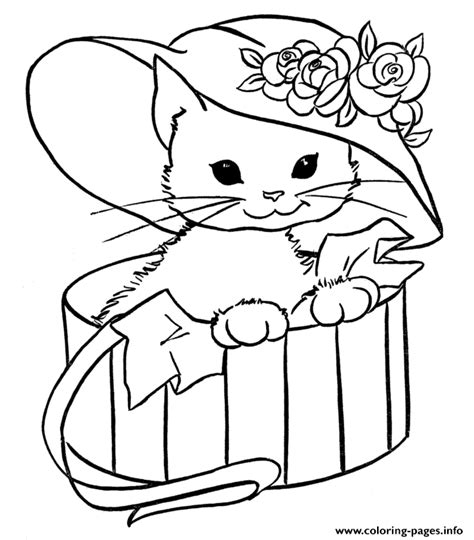 Including simple cat outlines for preschool kids to color in, adorably cute cartoon style cats with personality, and gorgeously detailed designs for big kids and adults, we hope you find a coloring page that you like! Print for girls cats kitten coloring pages | Cat coloring ...