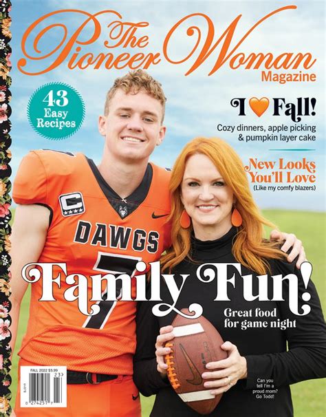 ree drummond and son todd pose on cover of pioneer woman magazine ahead of senior year