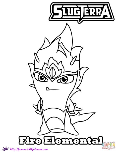 Fire Elemental Coloring Page Free Printable Coloring Pages