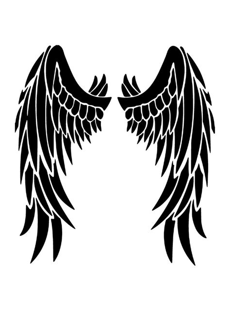 Angel Wings Bw Diseños De Tatuaje De Alas Tatuajes De Alas Dibujo