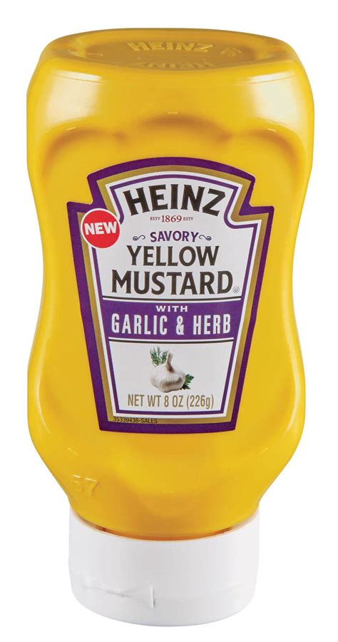 Heinz Savory Yellow Mustard With Garlic And Herb Shop Mustard At H E B
