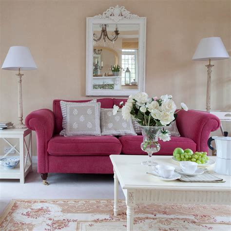 Options are seemingly endless for the ways you can design the wall space: Pink living room ideas - Pink living rooms - Pink ...