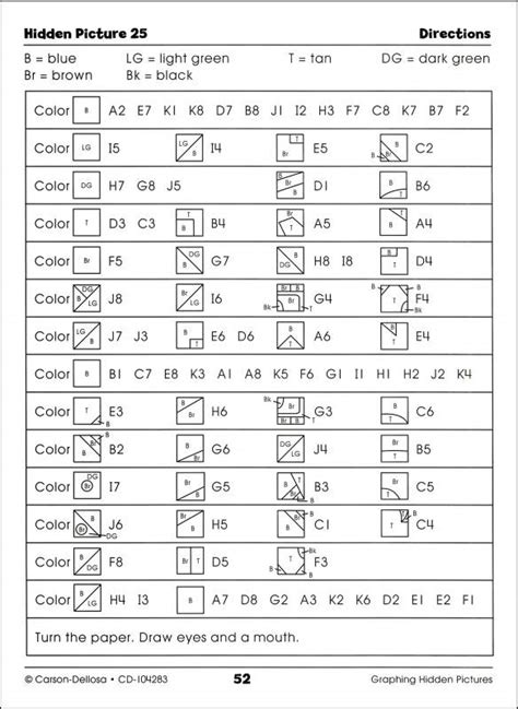 10 Hidden Picture Coordinate Graphing Worksheets Worksheeto