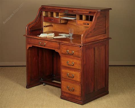 This contemporary roll top desk relates to the genuine idea of secretarys. Edwardian Walnut Roll Top Office Desk C.1910. - Antiques Atlas