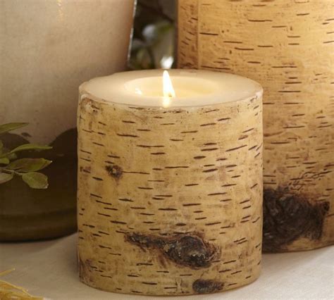 Pottery Barn Painted Birch Candles Diy Wood Candles Birch Candles Led