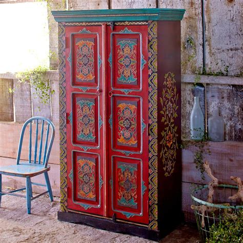 Samira Hand Painted Cabinet ~ Hand Crafted By Artisans In Indonesia Via