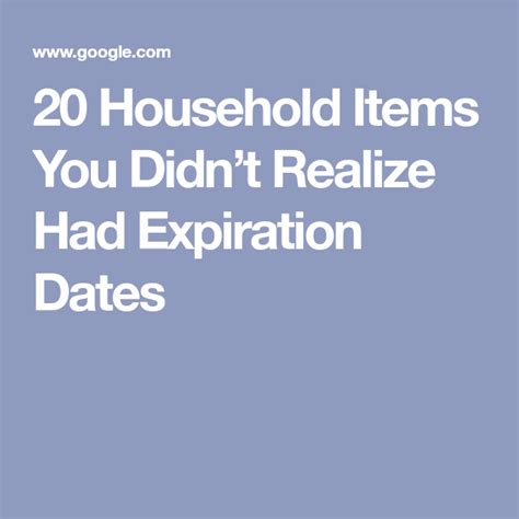 20 Household Items You Didnt Realize Had Expiration Dates Household