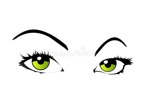 Green Eye Vector Illustration Stock Vector Illustration Of Optic