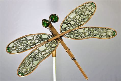 Add a beautiful statement piece to your garden wall or fence with our sunface wall art piece. Garden Art Sculpture- Copper and Stained Glass Dragonfly Sculpture. www.Etsy.com/Shop/JoChamness ...
