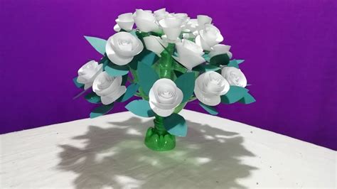 Make Beautiful Rose Flower Easy Empty Plastic Bottle Rose Flower