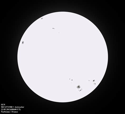 White Light Sun May 22 2013 Astronomy Sketch Of The Day