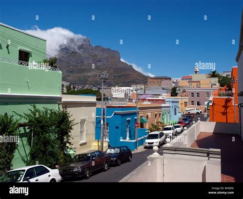Houses On Rose Street And Wale Street In Bo Kaap Cape Malay District