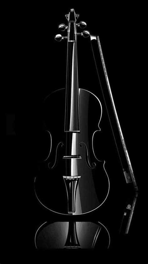 Download Black Violin Musical Instrument Portrait Wallpaper
