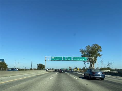 US Route 50 in West Sacramento and Sacramento (hidden Interstate 305)