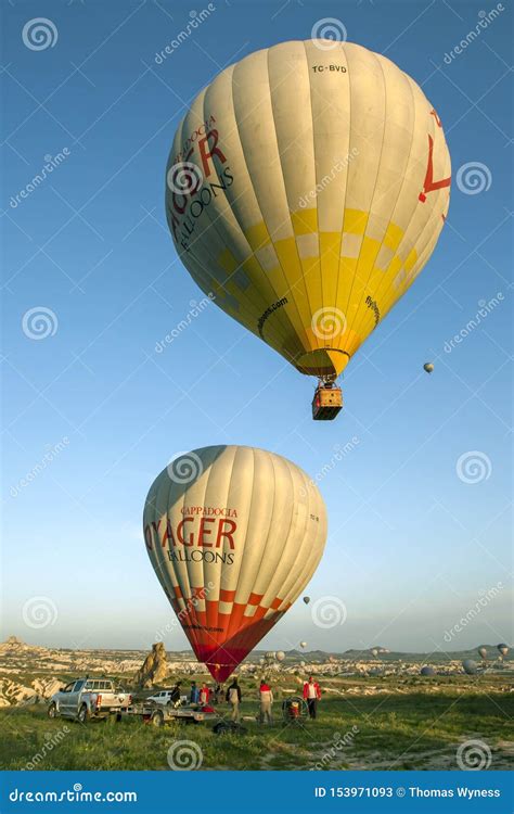 Hot Air Balloons In Turkey Editorial Stock Photo Image Of Landscape