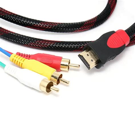 Cel 5ft Hdmi Male To 3 Rca Video Audio Av Cable Cord Adapter For Tv Hdtv Dvd 1080p Dec11 On