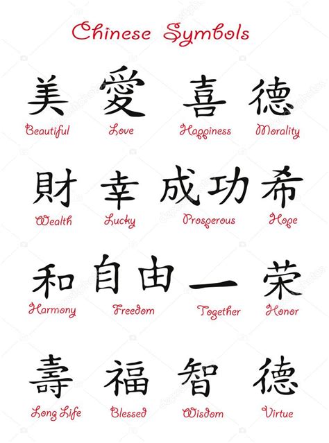 The Chinese Symbols — Stock Vector © Марианна 6664075