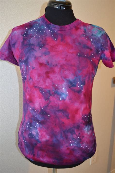 Womens Galaxy Shirt Hand Dyed Galaxy Shirt Sz Med Etsy Galaxy Shirt Women Dye