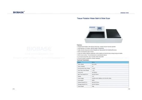 Tissue Flotation Water Bath Slide Dryer Biobase Pdf Catalogs