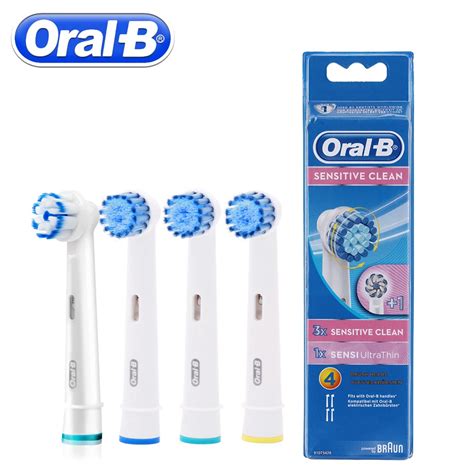 4pcpack Oral B Sensitive Replacement Electric Toothbrush Heads For