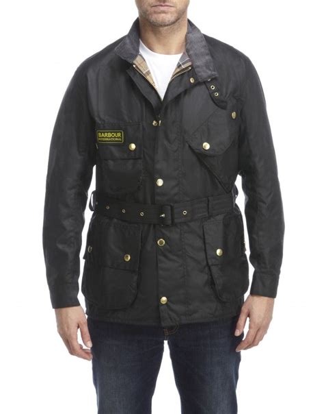 Barbour International Classic Mens Wax Jacket Black Country Attire