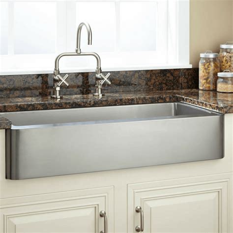 Farmhouse or apron front all the rage in the kitchen sink industry is the farmhouse style, also called an apron front sink. Farmhouse Sinks With Exposed Apron | Reflections Granite ...