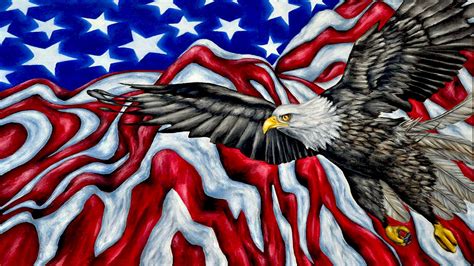 On this patriotic occasion, every american will be sharing happy memorial day images 2021, thank you quotes, memorial day 2021 pictures, messages, funny meme, and hd wallpapers for friends, the family of veterans on facebook, whatsapp, twitter, and pinterest. American Symbols Bald Eagle American Flag Mountains Desktop Hd Wallpaper For Pc Tablet And ...