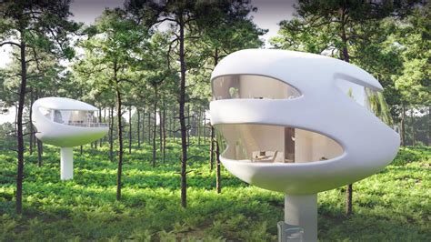Seashell Shaped Floating Pods Offer Deluxe Residence In Nature And On