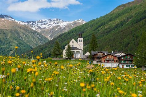 The Peaceful Life Of A Swiss Village Stock Photo Image Of Garden