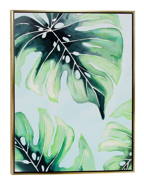 Modern Palm Leaf Framed Print Joss And Main Large Canvas Wall Art