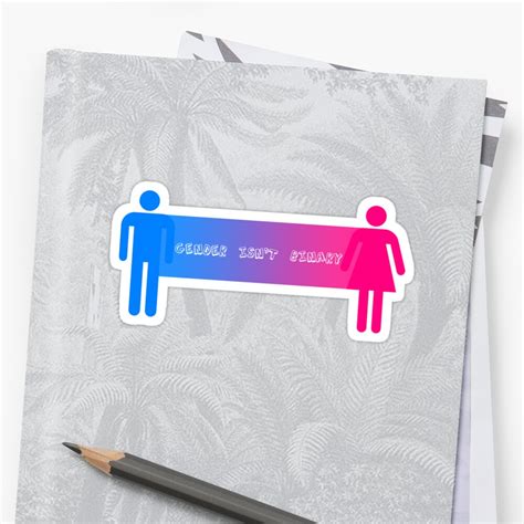 gender isn t binary gender spectrum graphic stickers sticker by jack the lion redbubble