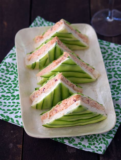 Chic Salmon And Cucumber Sandwiches Recipe Tea Party Sandwiches