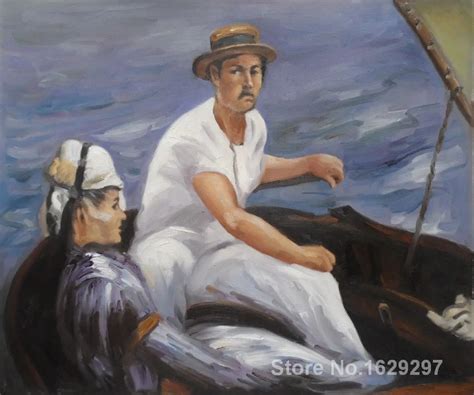 Art Painting By Edouard Manet Boating Man And Woman High Quality Hand