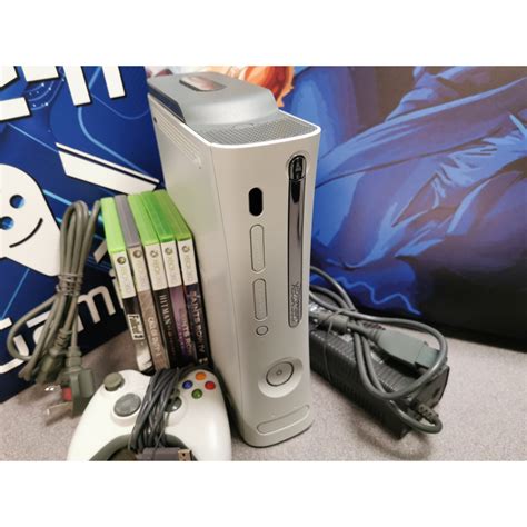 Microsoft Xbox 360 Console White Hdmi Pad And Games