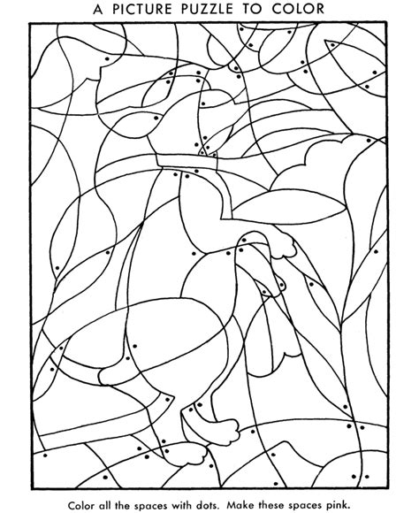 Hidden Picture Coloring Page | Fill in the colors to find hidden dog