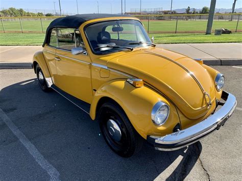1978 Volkswagen Beetle Convertible Yellow Rwd Manual Karmann For Sale
