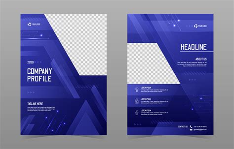 Gradient Technology Company Profile Template 22277442 Vector Art At