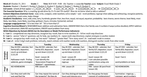 2nd Grade Lesson Plan Template Lesson Planning How To More Than