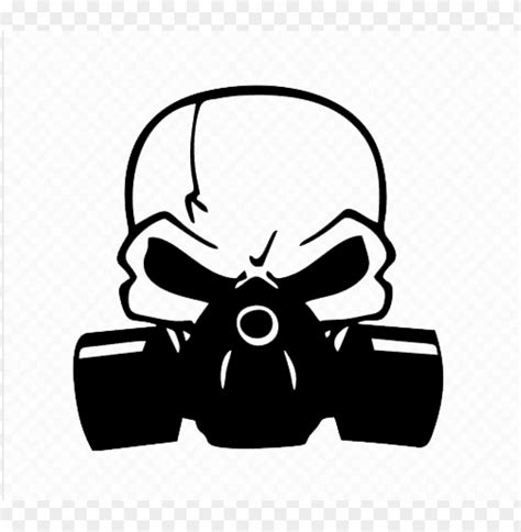 Free Download Hd Png Skull And Gas Mask Decal Skull With Gas Mask Png