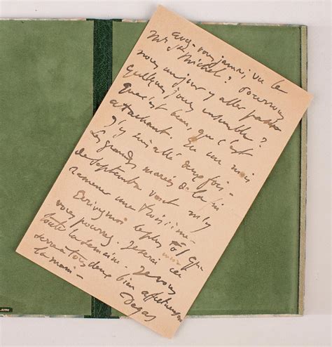 Lettre Autographe Inédite Signée Degas Edgar Lettres Barnebys