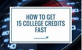 How To Get 15 College Credits Pictures